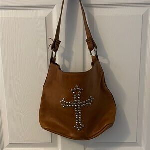 Two Bar West Hobo Leather Purse